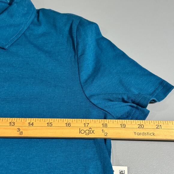 And Now This Mens Polo Size Small Blue Short Sleeve Lightweight Collared New - Picture 8 of 10
